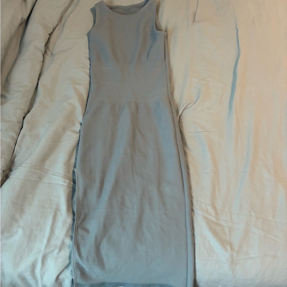 Elegant Blue Sleeveless Dress